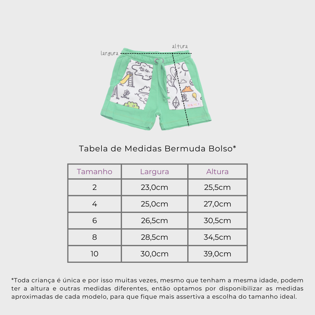 Bermuda Bolso DIA DE BRINCAR