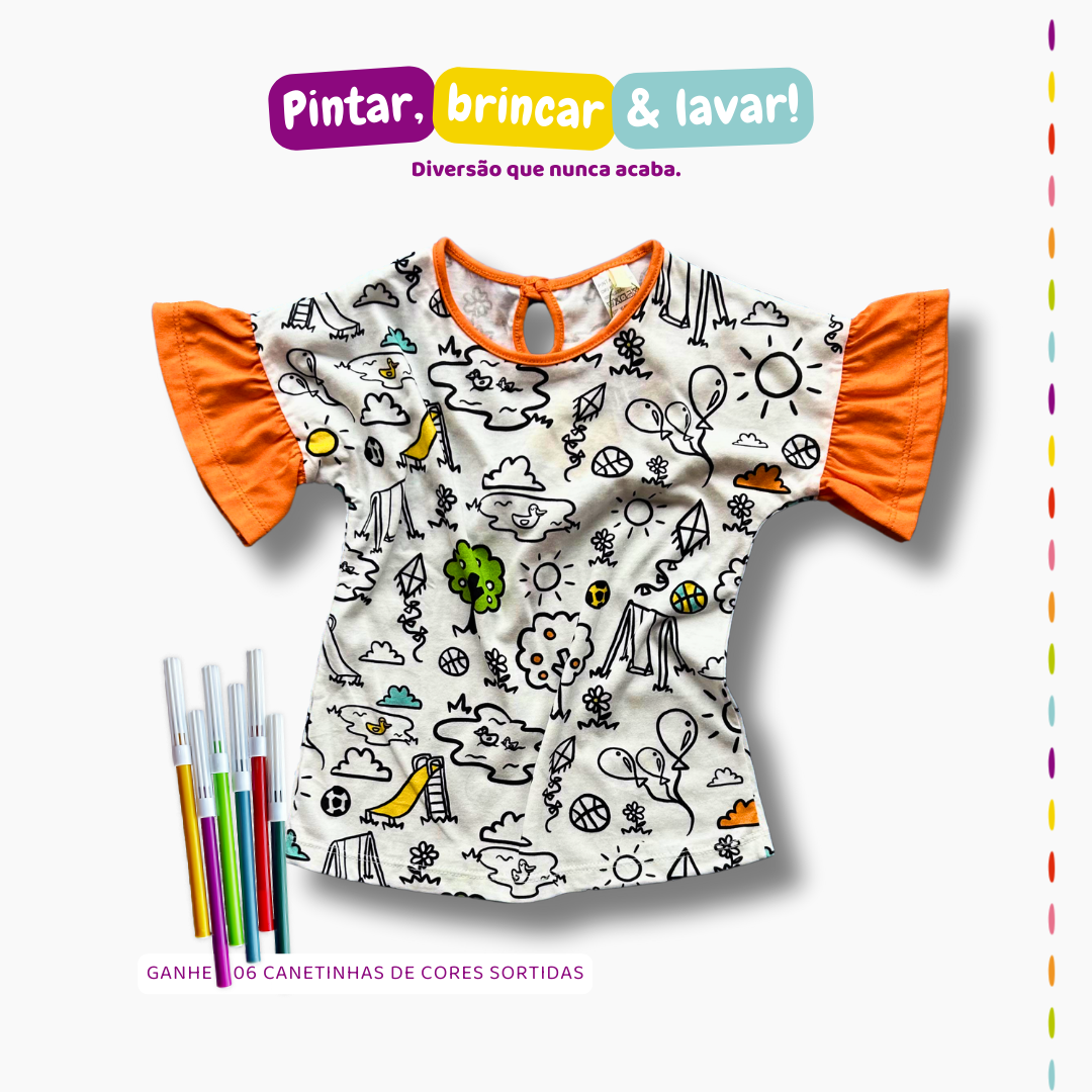 Blusa Frufru DIA DE BRINCAR