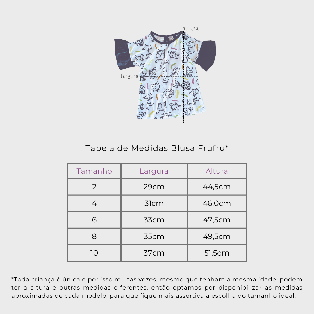 Blusa Frufru DIA DE BRINCAR