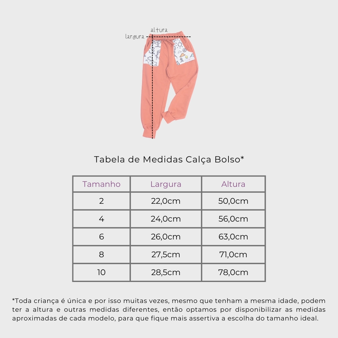 Calça Bolso DIA DE BRINCAR