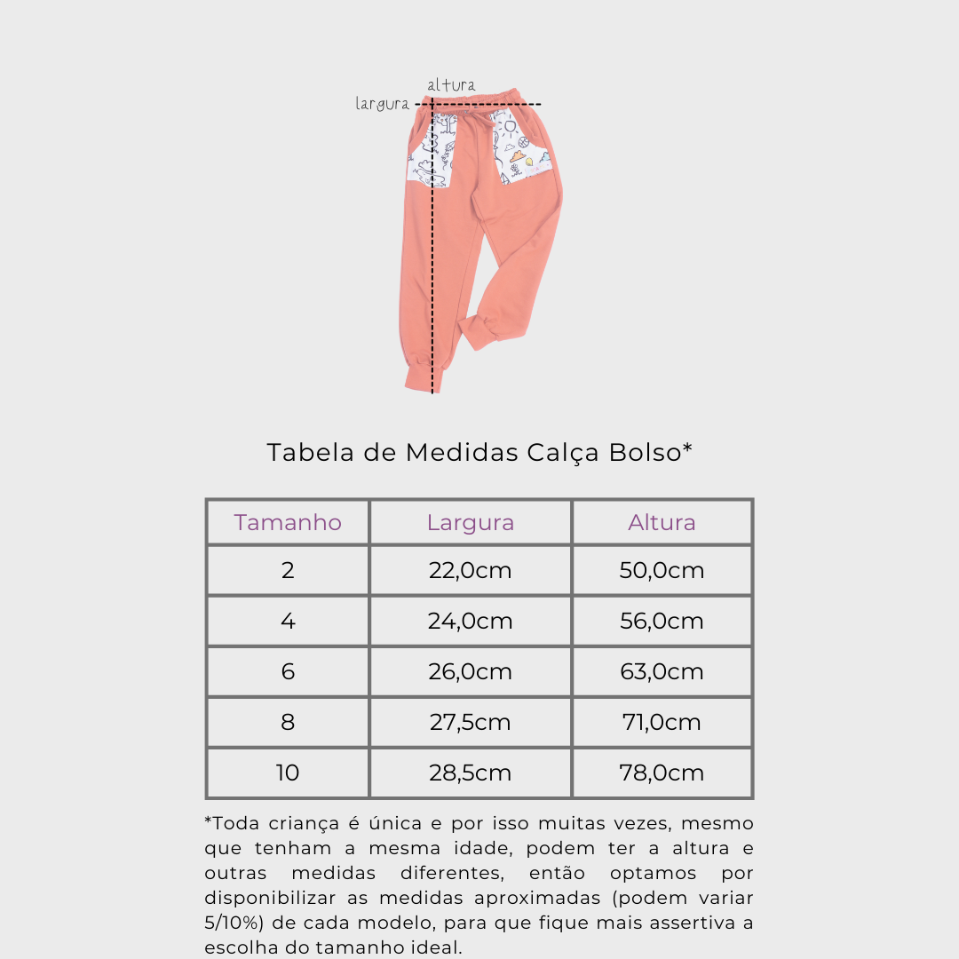 Calça Bolso DIA DE BRINCAR