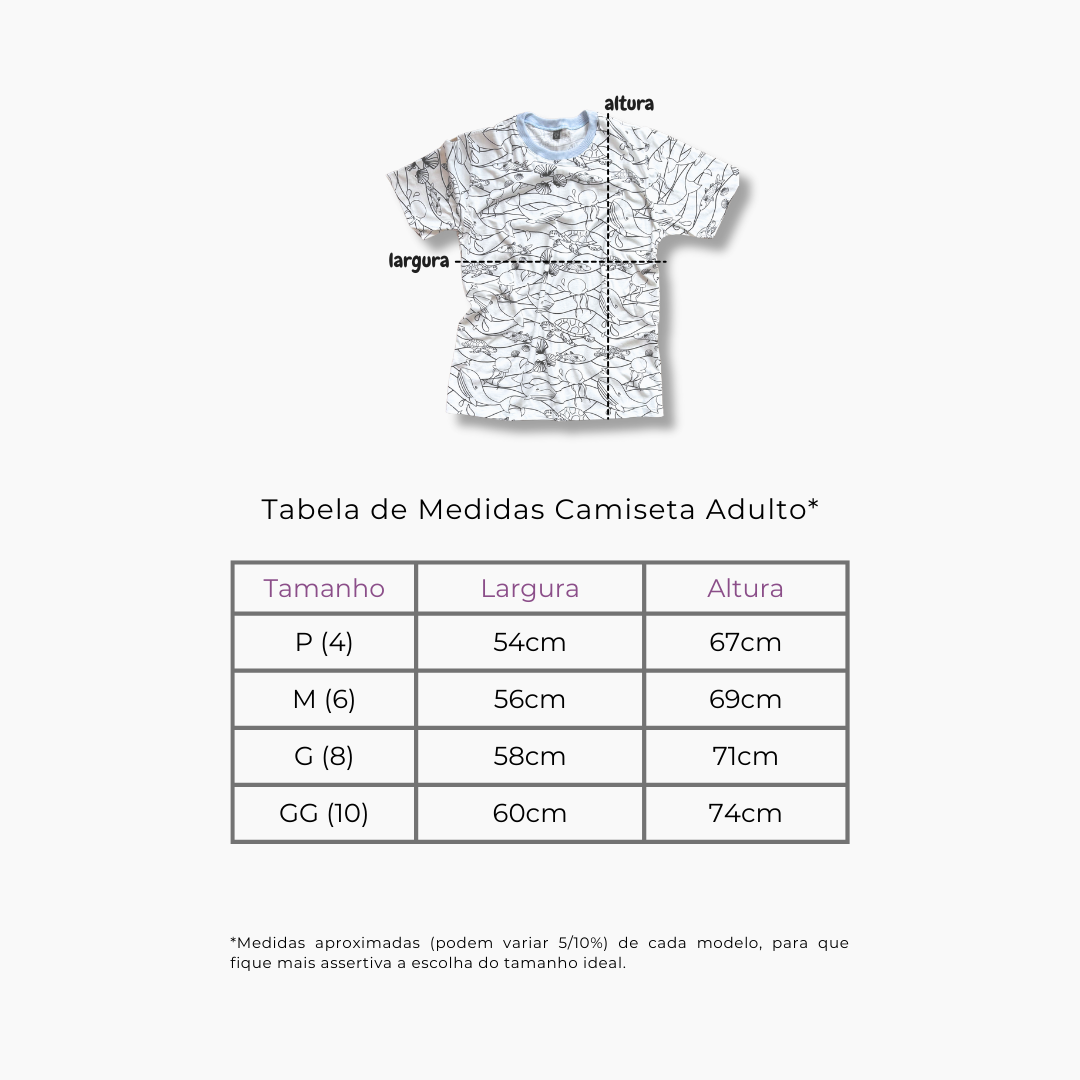 Camiseta Adulto  Um Mergulho na Ilha