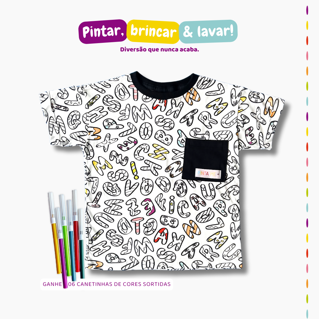 Camiseta Alfabeto da PINTA
