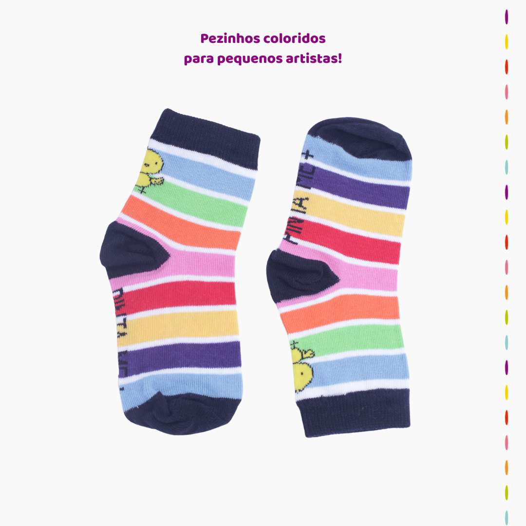 Meia Soquete - Mix Colorido