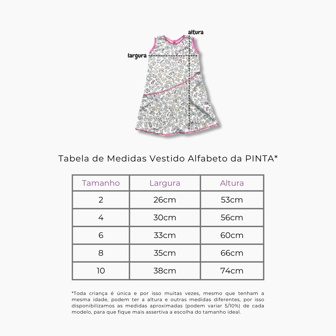Vestido Alfabeto da PINTA