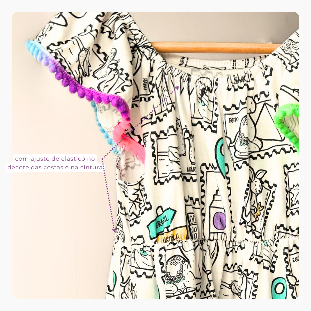 Vestido Viagem Colorida