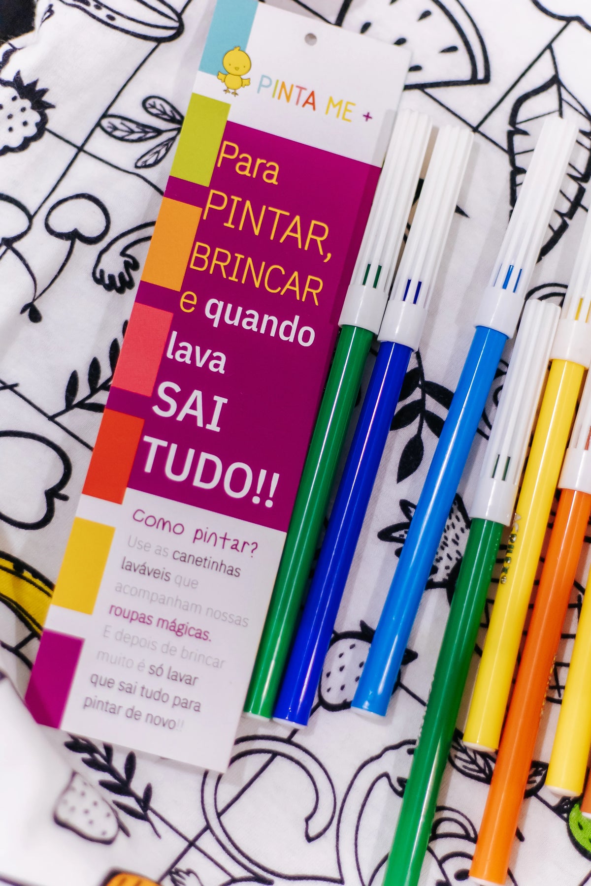Pinta Me + | Roupinhas para Pintar, Brincar e Lavar
