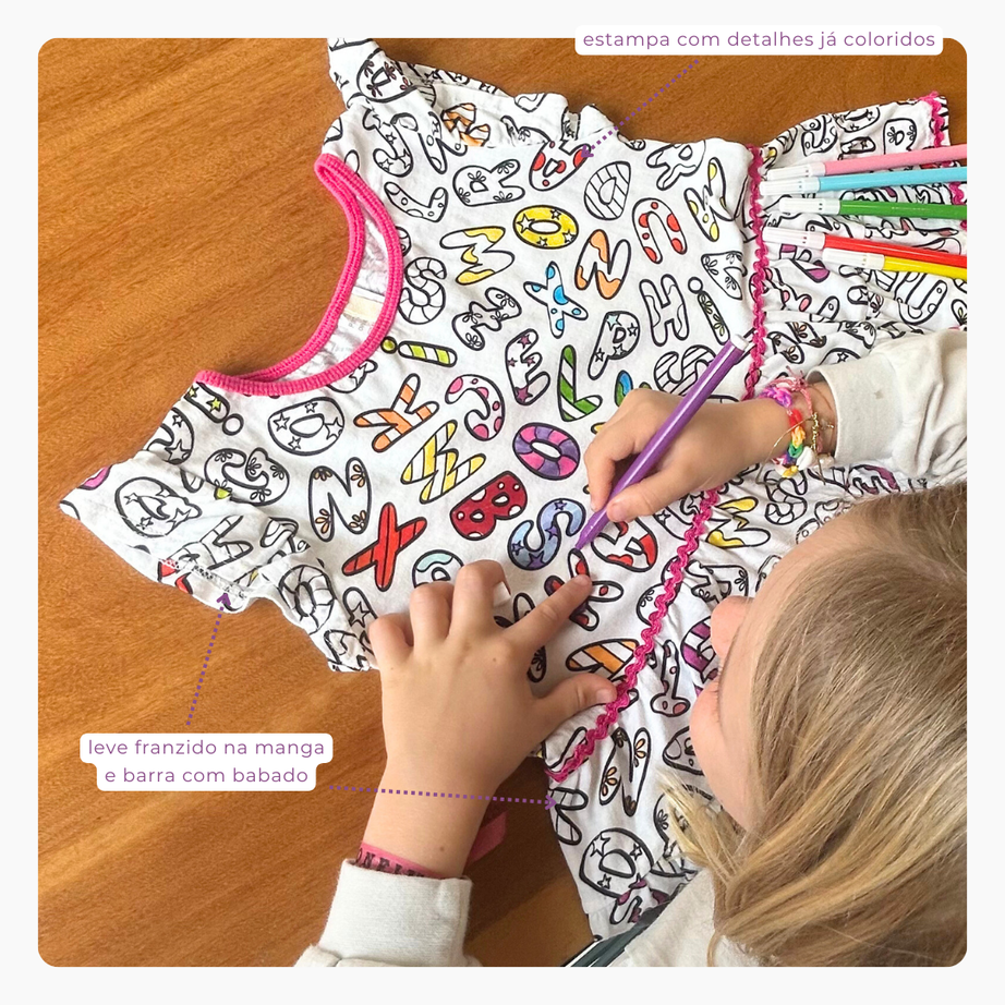 Blusa Alfabeto da PINTA