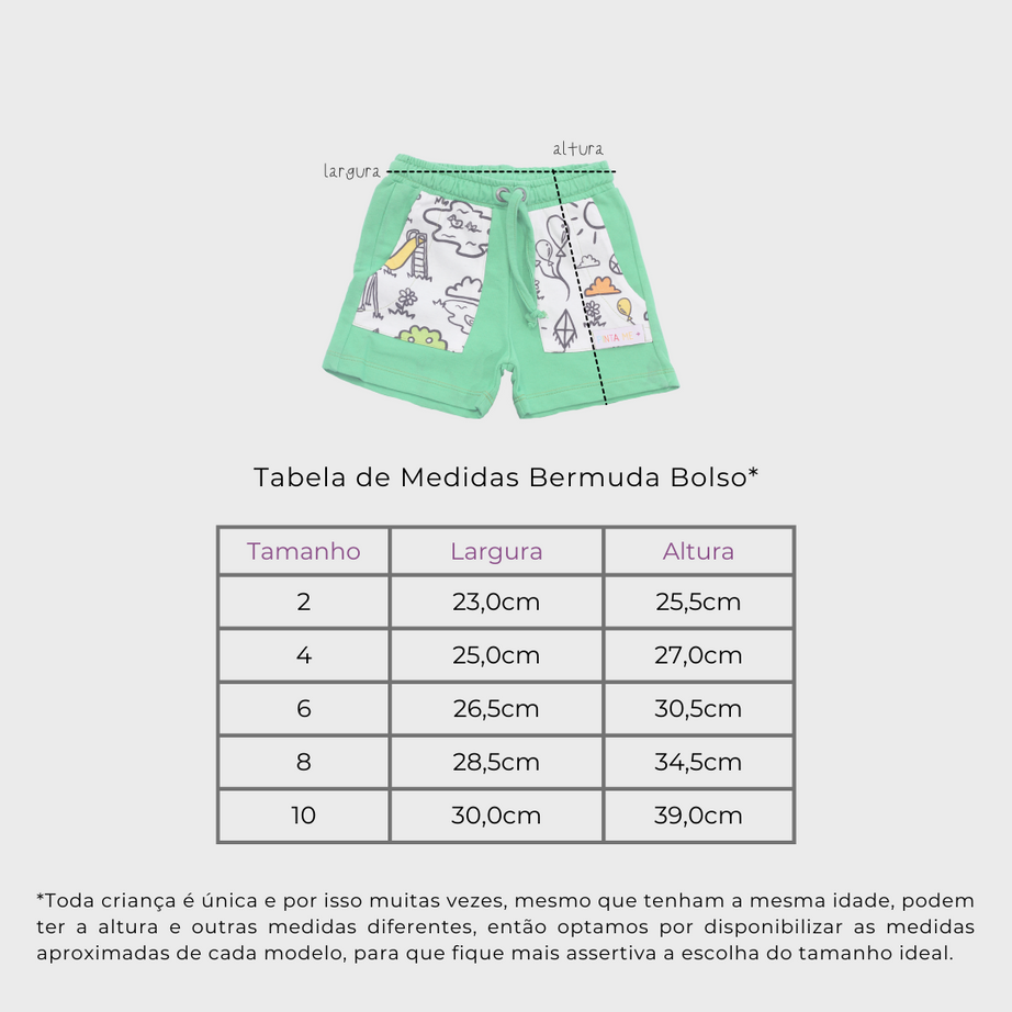 Bermuda Bolso DIA DE BRINCAR