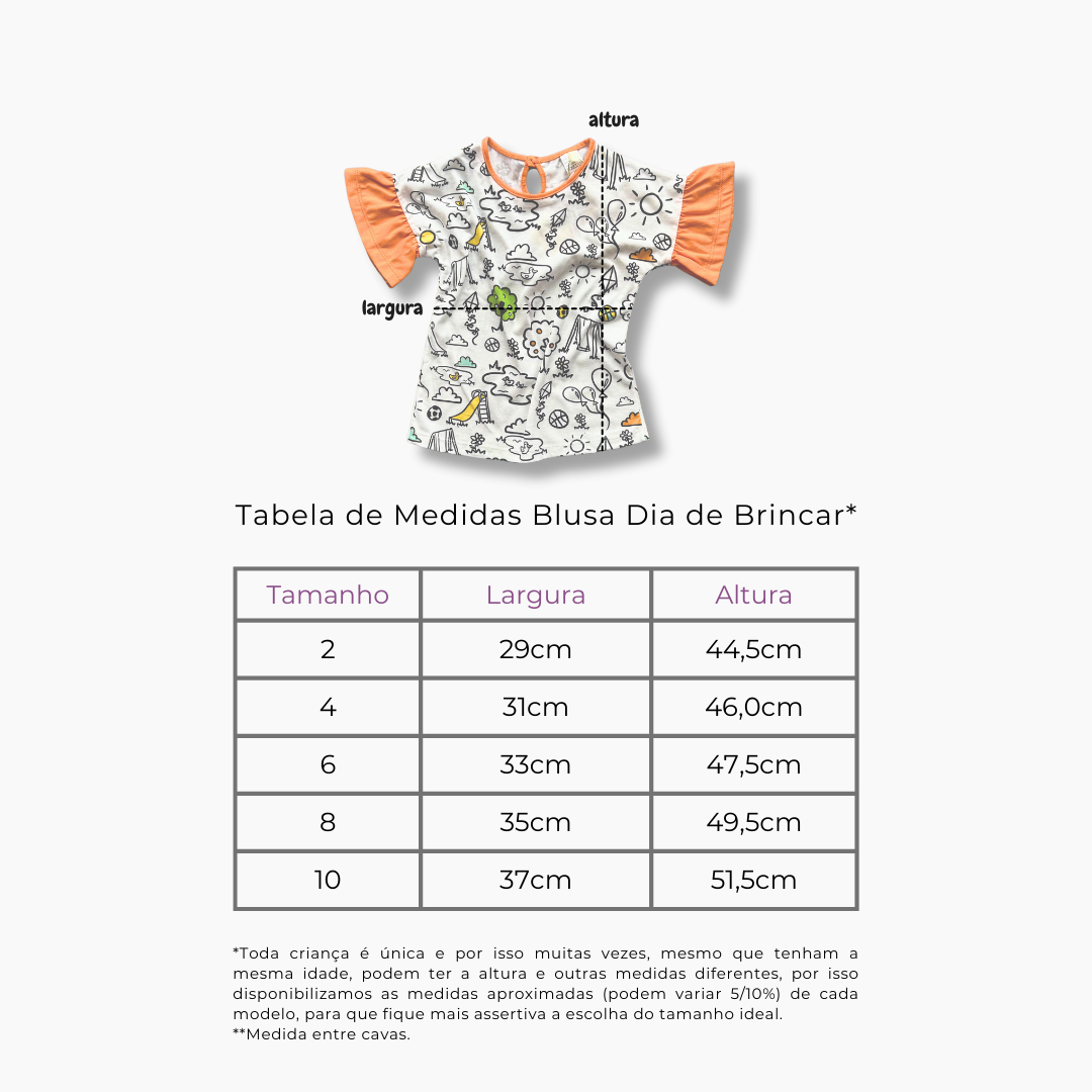 Blusa Frufru DIA DE BRINCAR