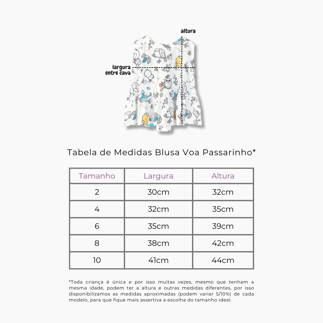 Blusa Voa Passarinho
