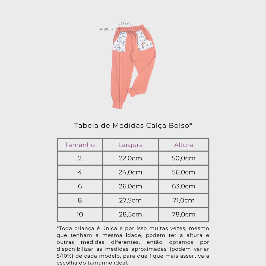 Calça Bolso DIA DE BRINCAR