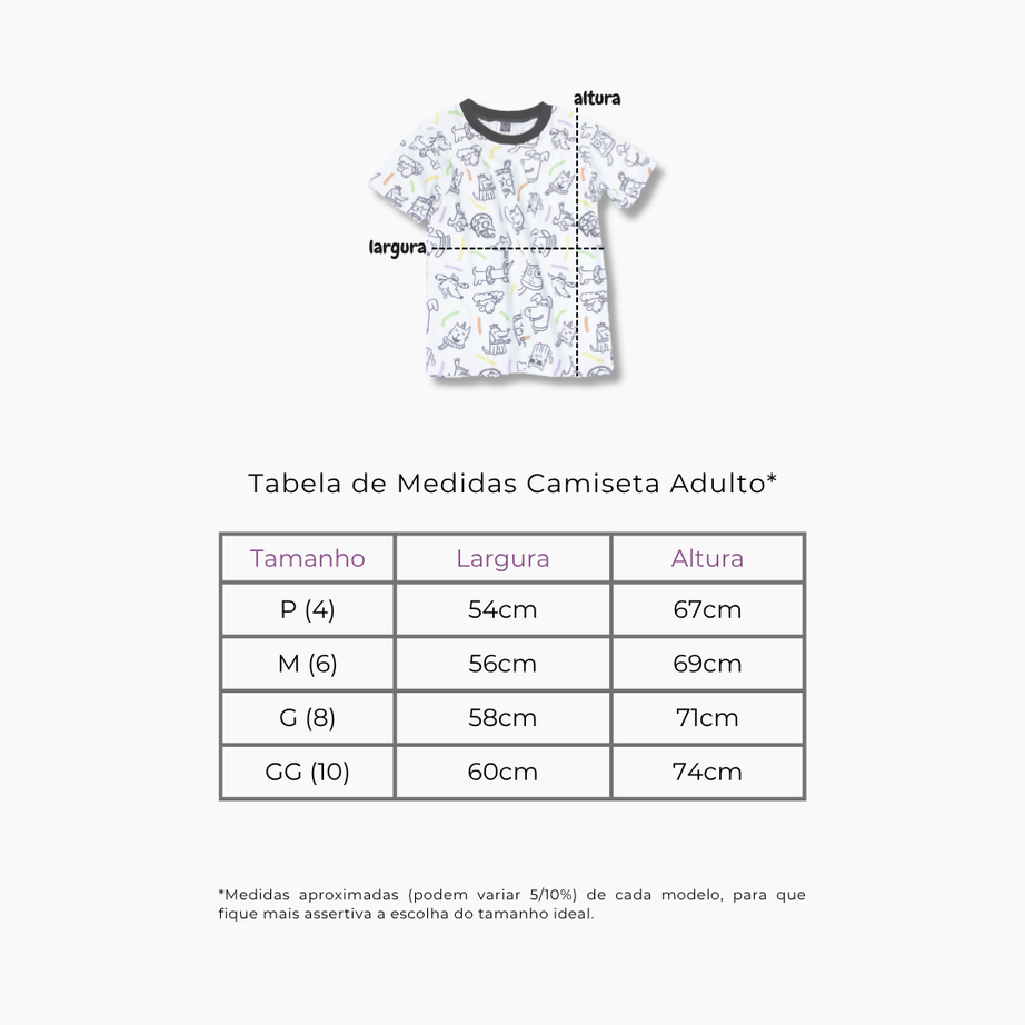 Kit Camisetas Pets Adulto + Infantil