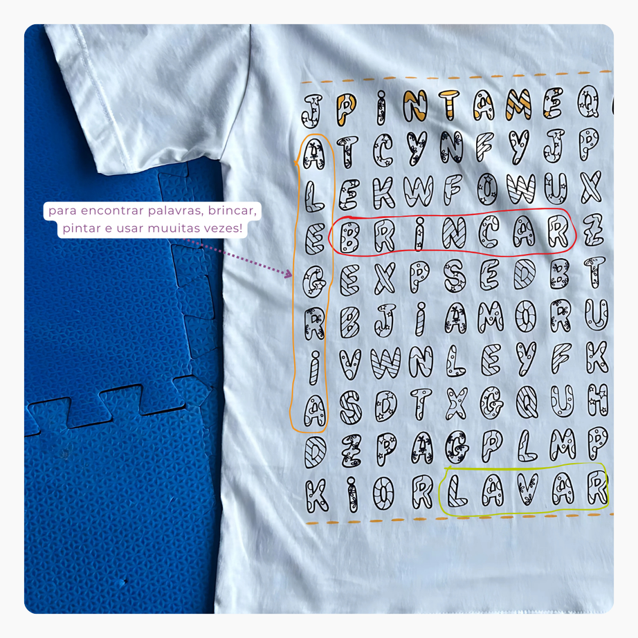 Camiseta Caça-Palavras