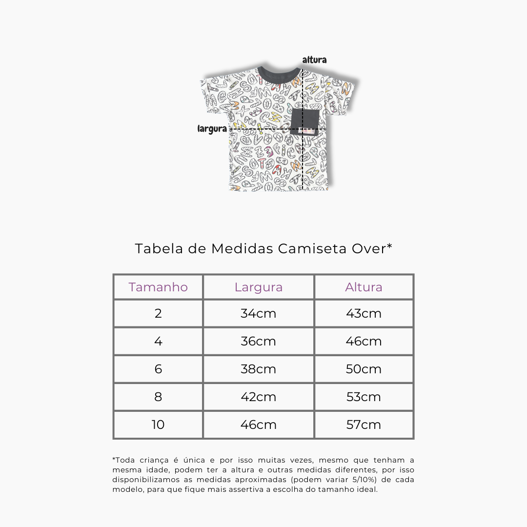 Camiseta Alfabeto da PINTA