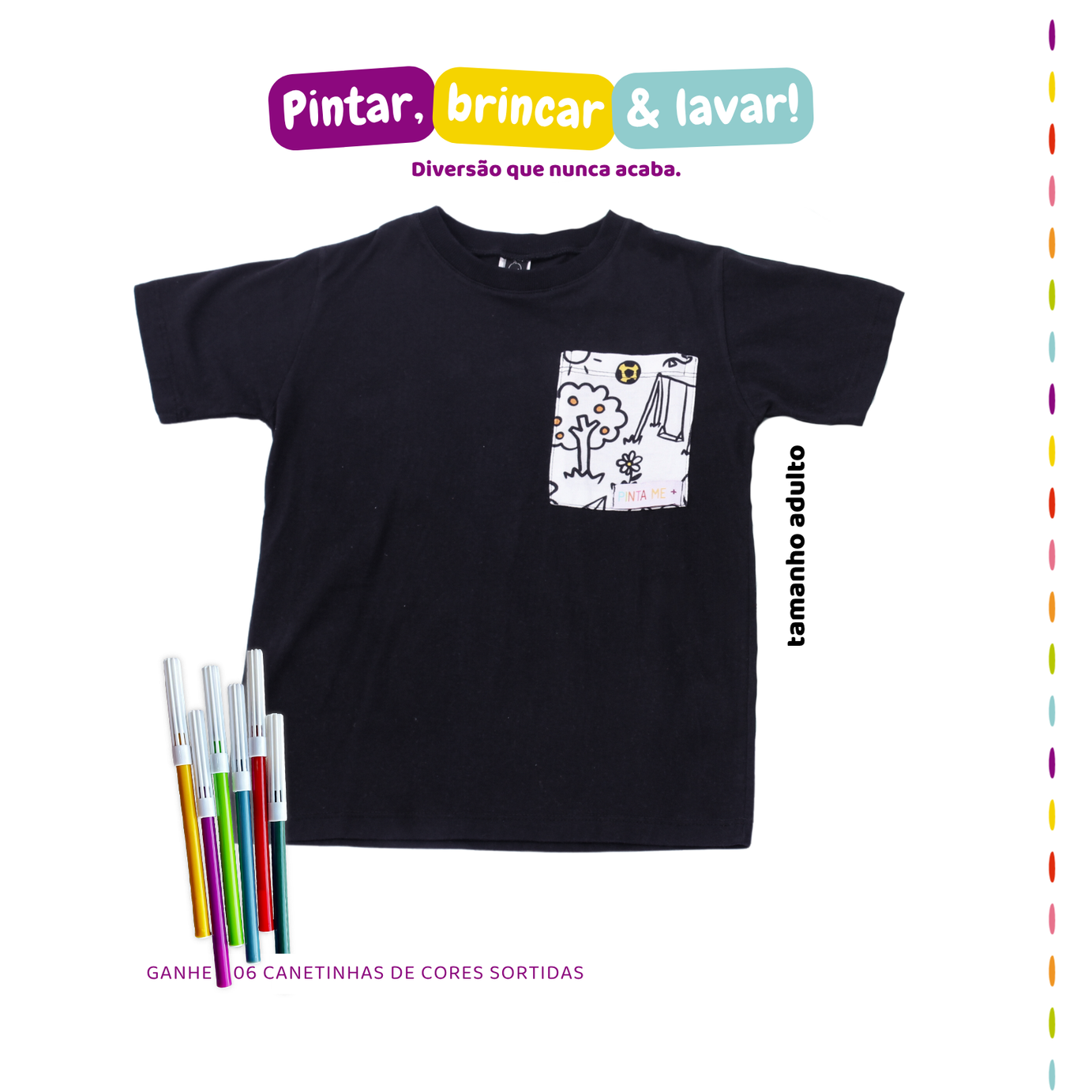 Camiseta Adulto Dia de Brincar
