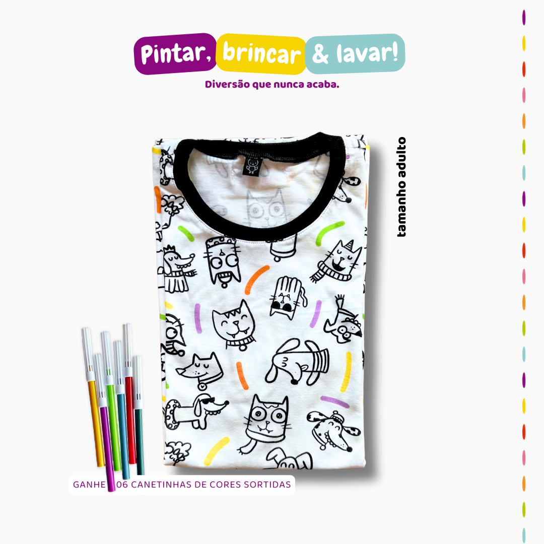 Camiseta Adulto Pets