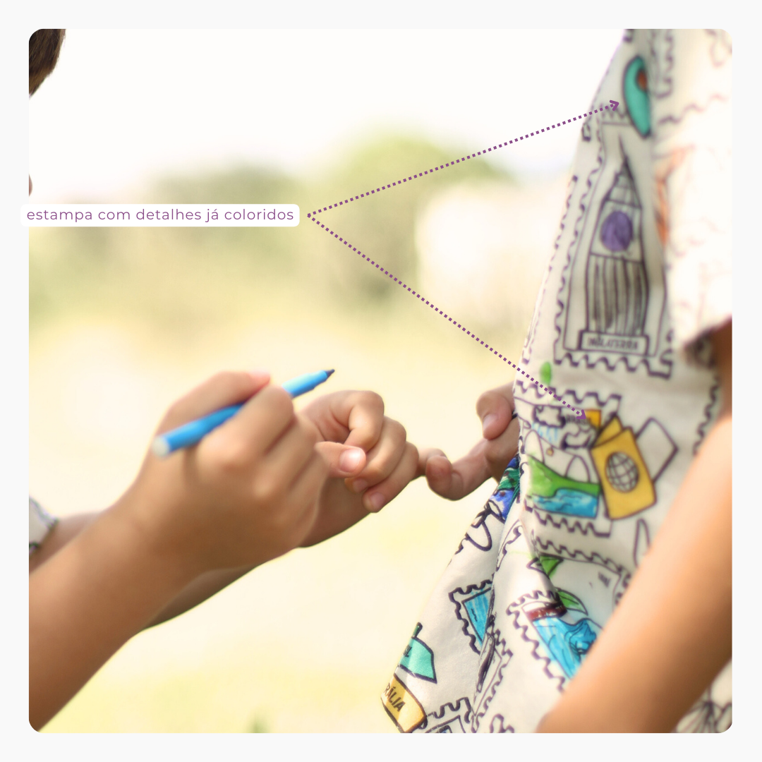 Camiseta Viagem Colorida