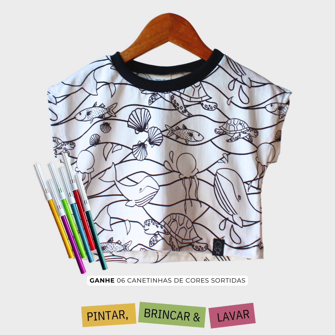 Cropped Um Mergulho na Ilha Preto