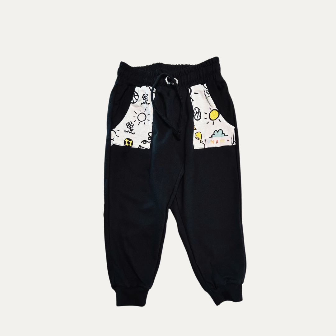 Calça Bolso Infantil para Colorir DIA DE BRINCAR + 6 canetinhas