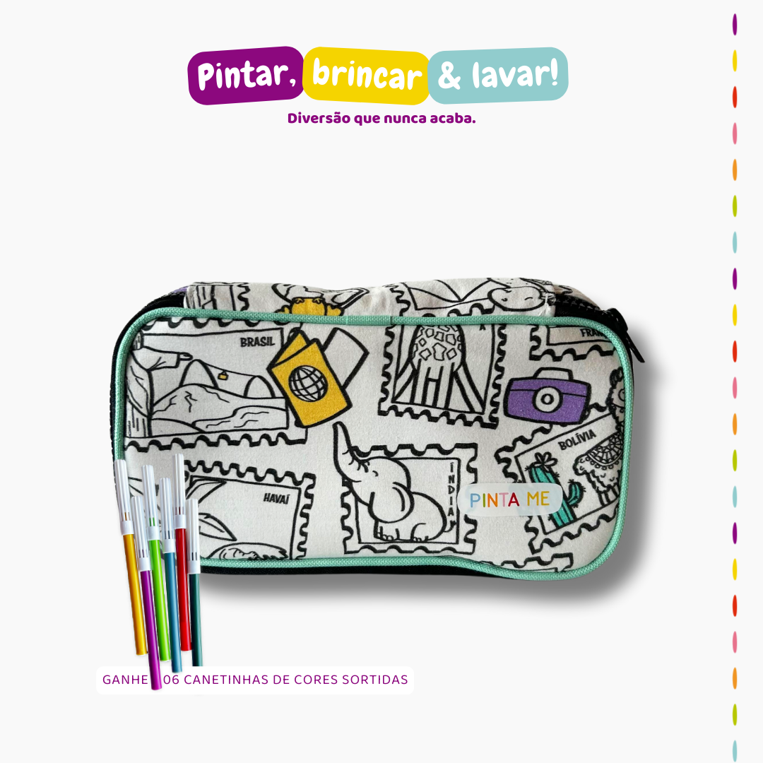 Estojo BIG Viagem Colorida