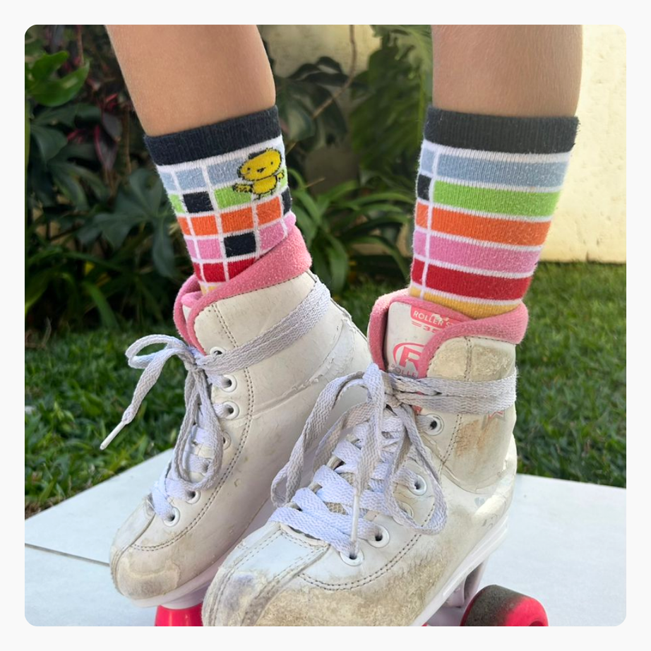 Meia 3/4 - Mix Colorida