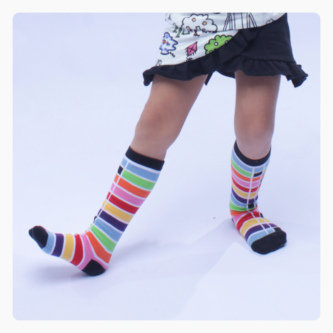 Meia 3/4 - Mix Colorida