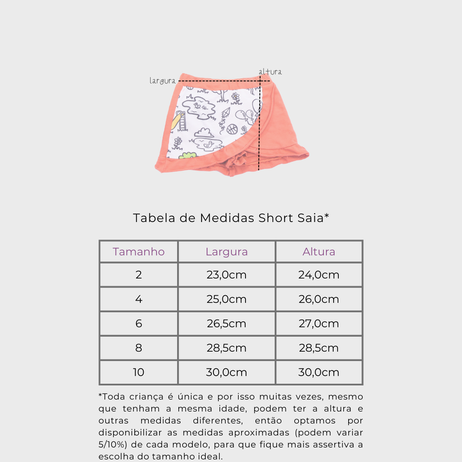 Short Saia DIA DE BRINCAR