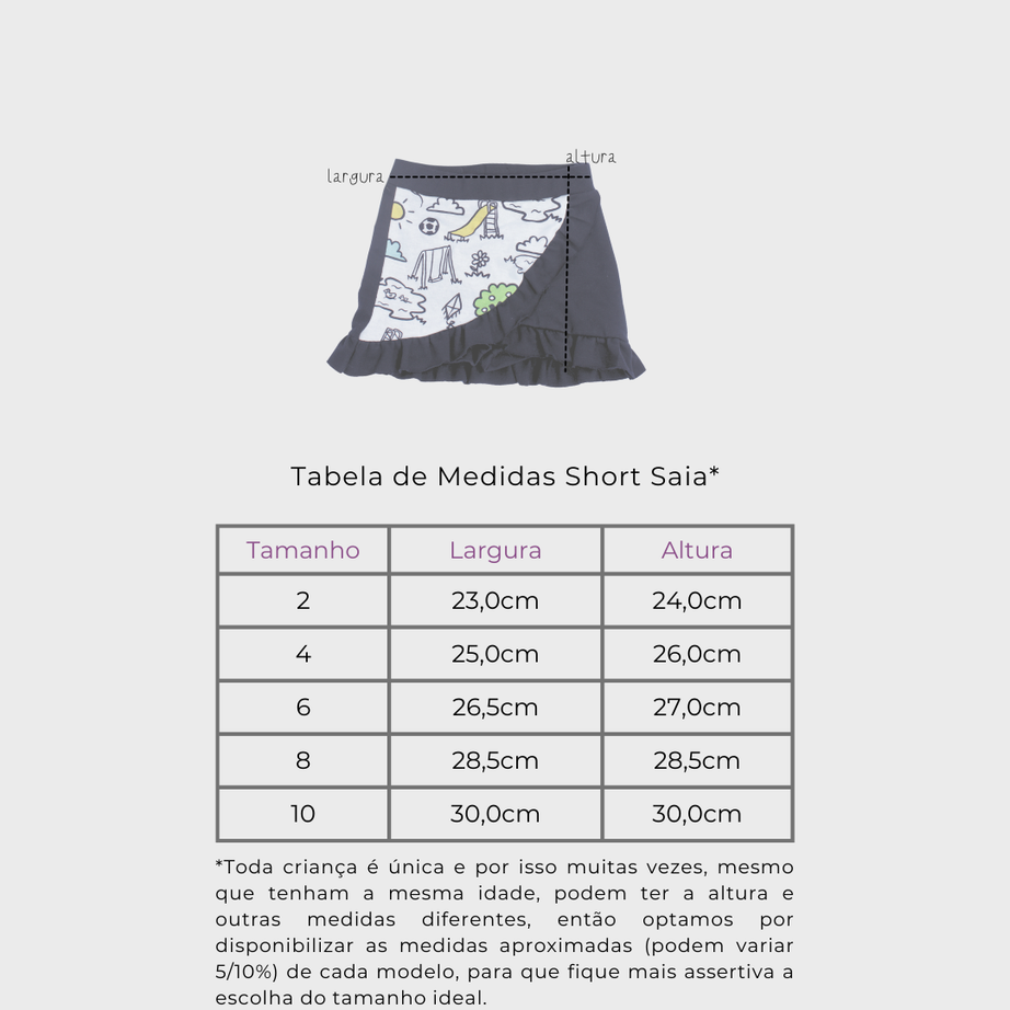 Short Saia DIA DE BRINCAR