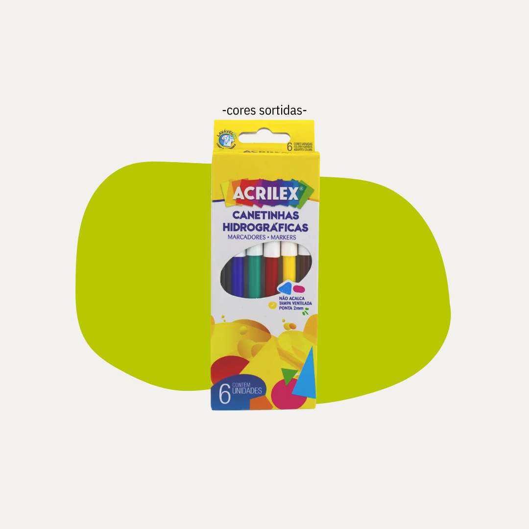 Kit de 06 canetinhas